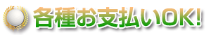 各種お支払いOK!