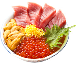 トロ三色丼