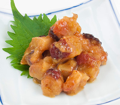 ぶつ切り蛸の味噌炊き