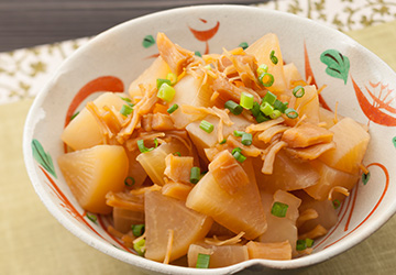帆立と大根の煮物