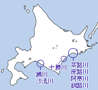ししゃもが遡上する川