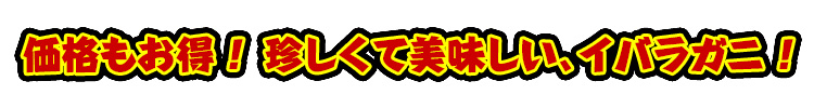 イバラガニをどうぞ