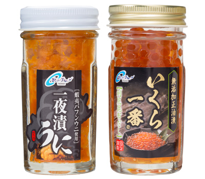 粒うに＆いくら一番 2本セット 瓶