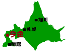 北海道　今金の場所