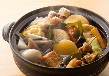 昆布の入った煮込みおでん