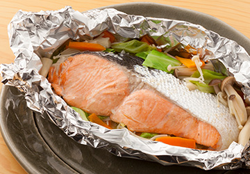 新巻鮭のホイル焼き