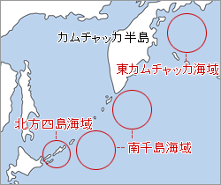 北洋産 紅鮭 地図